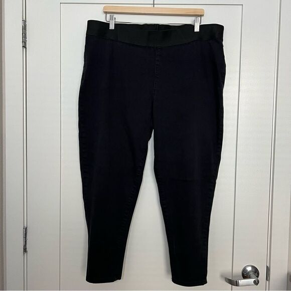 Lane Bryant Jegging Pants Womens Plus Size 20 Black Skinny Pull On Stretch - Picture 1 of 13